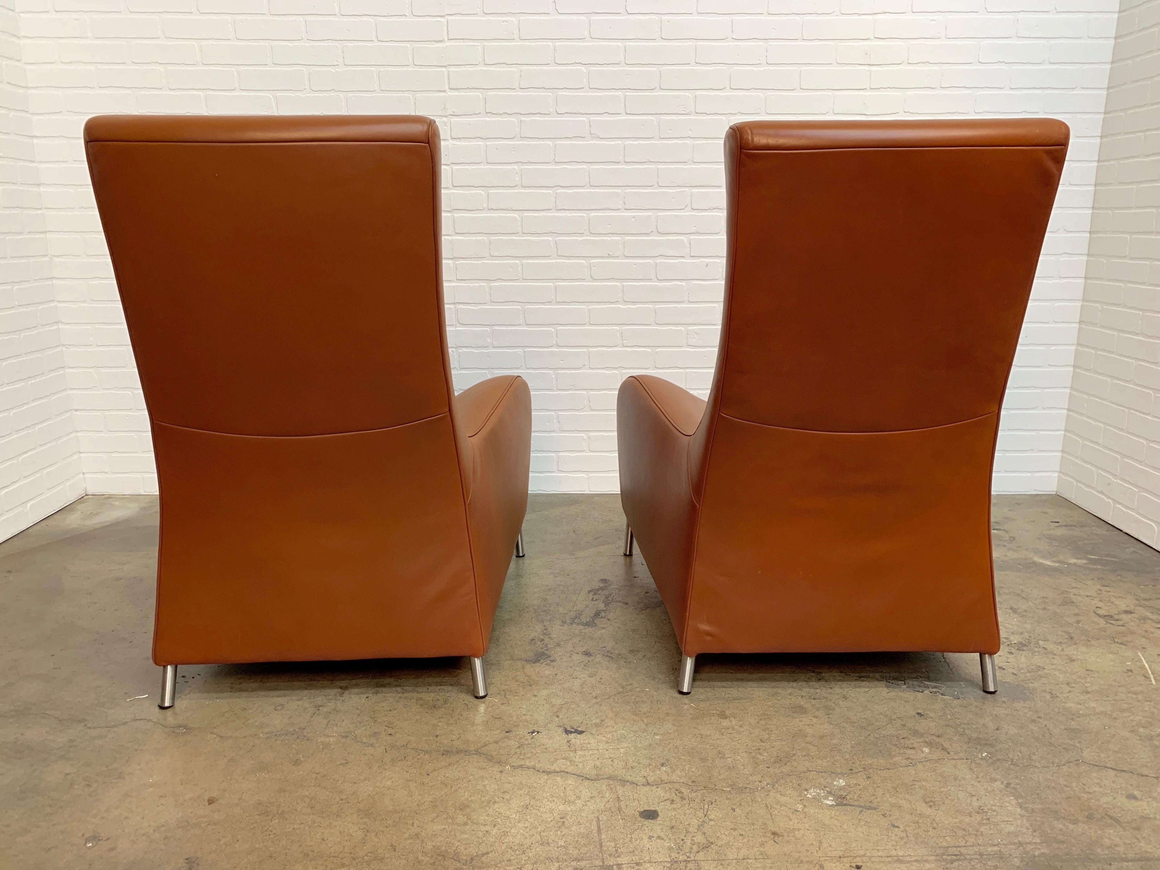 De Sede Sculptural Leather Lounge Chairs DS 264 4