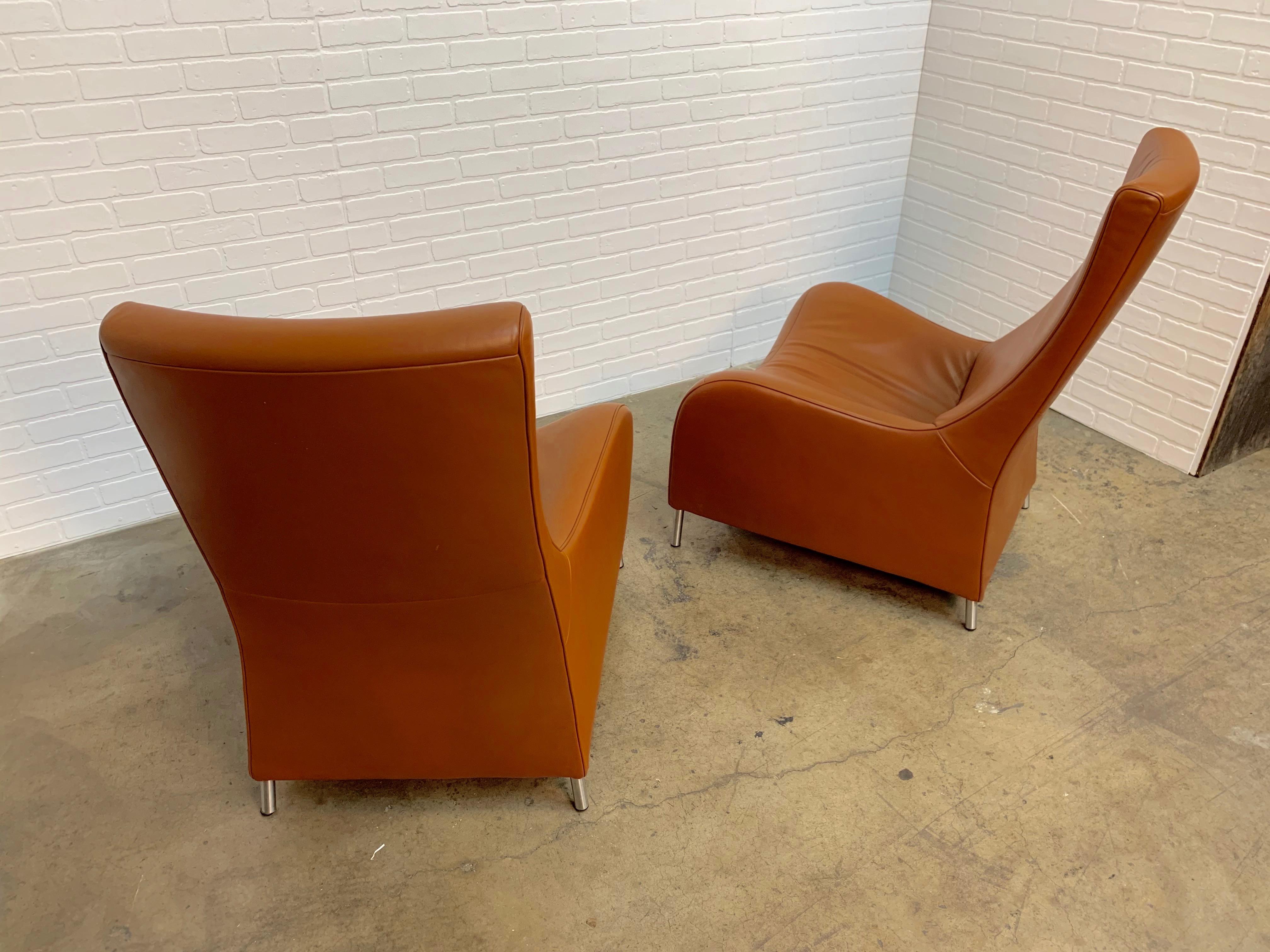 De Sede Sculptural Leather Lounge Chairs DS 264 1