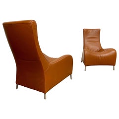 De Sede Sculptural Leather Lounge Chairs DS 264