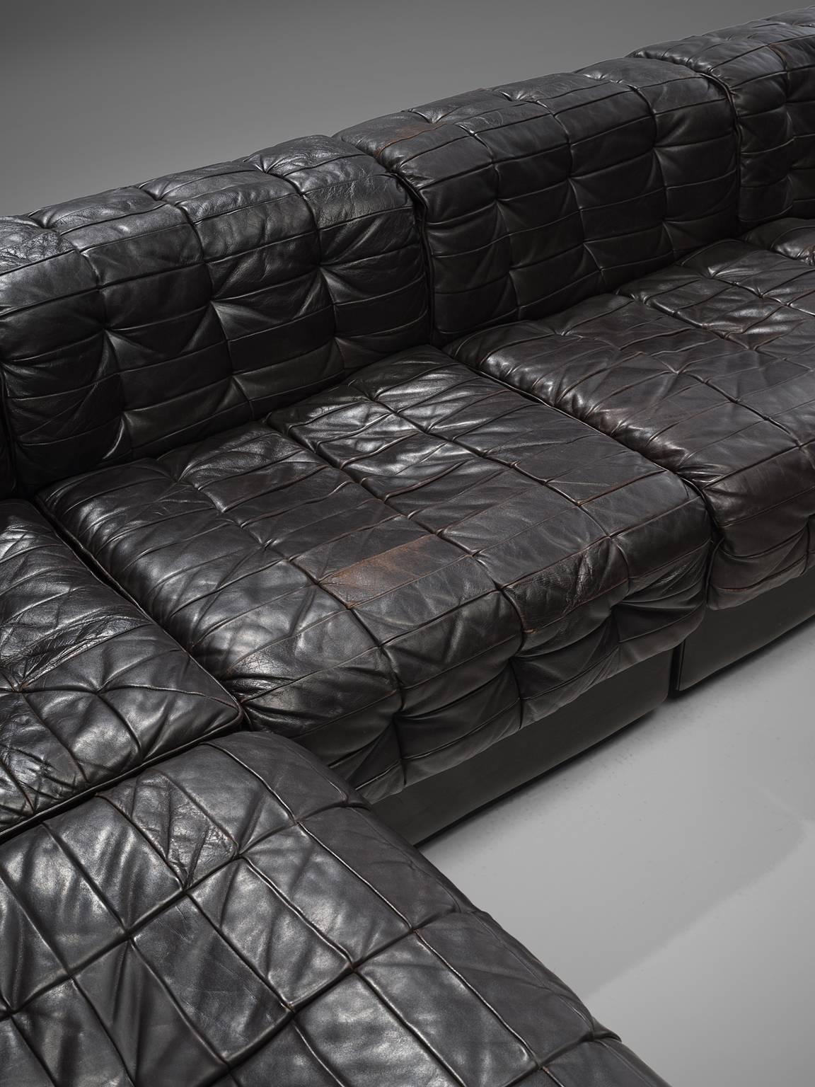 Swiss De Sede Sectional Patchwork Sofa, 1970s