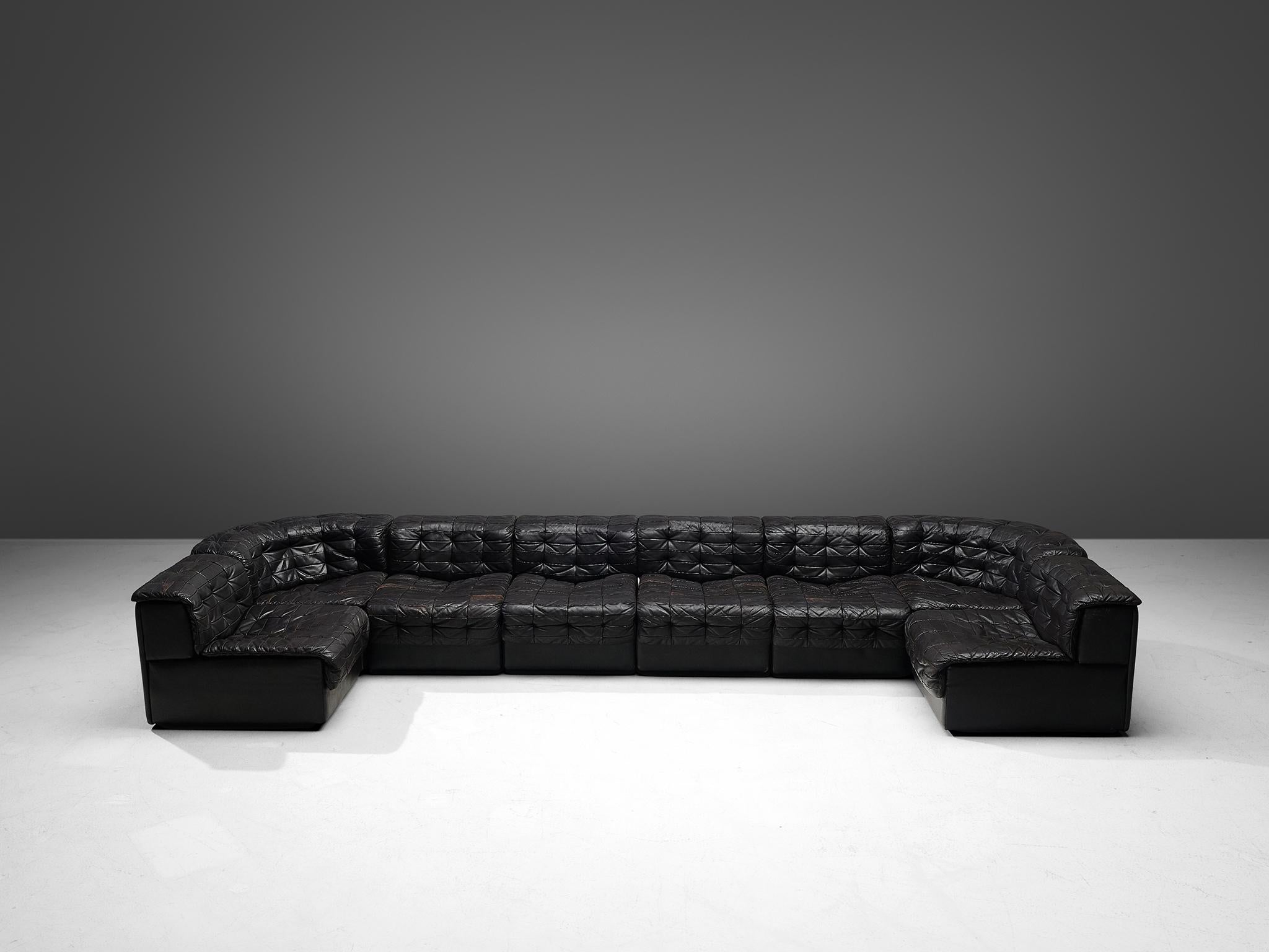 Swiss De Sede Sectional Patchwork Sofa Model DS11, 1970s