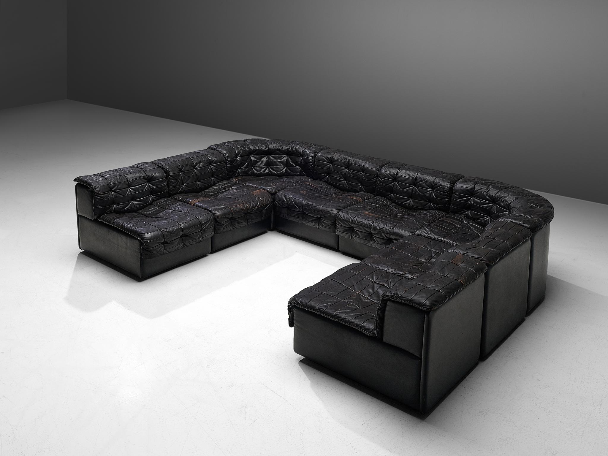 De Sede Sectional Patchwork Sofa Model DS11, 1970s In Good Condition In Waalwijk, NL