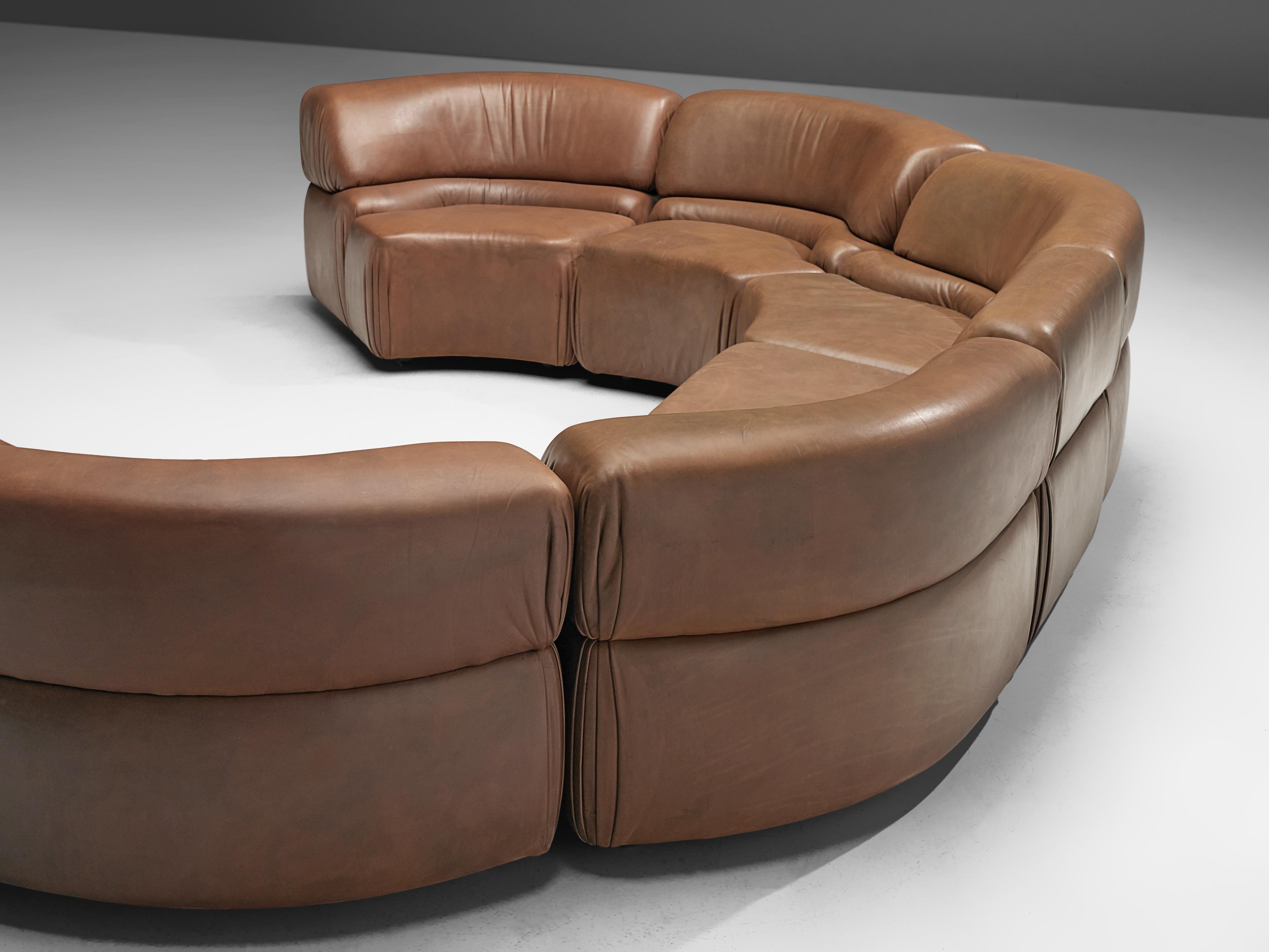 De Sede Sectional Sofa 'Cosmos' in Brown Leather 1