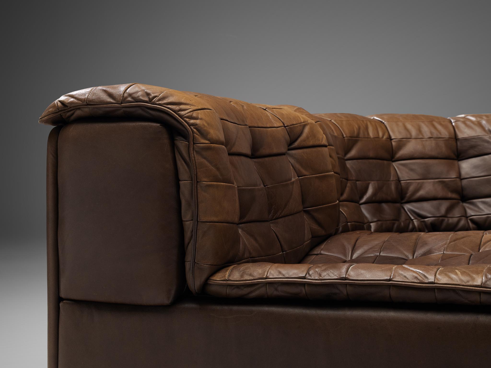 De Sede Sectional Sofa in Tufted Brown Leather 3