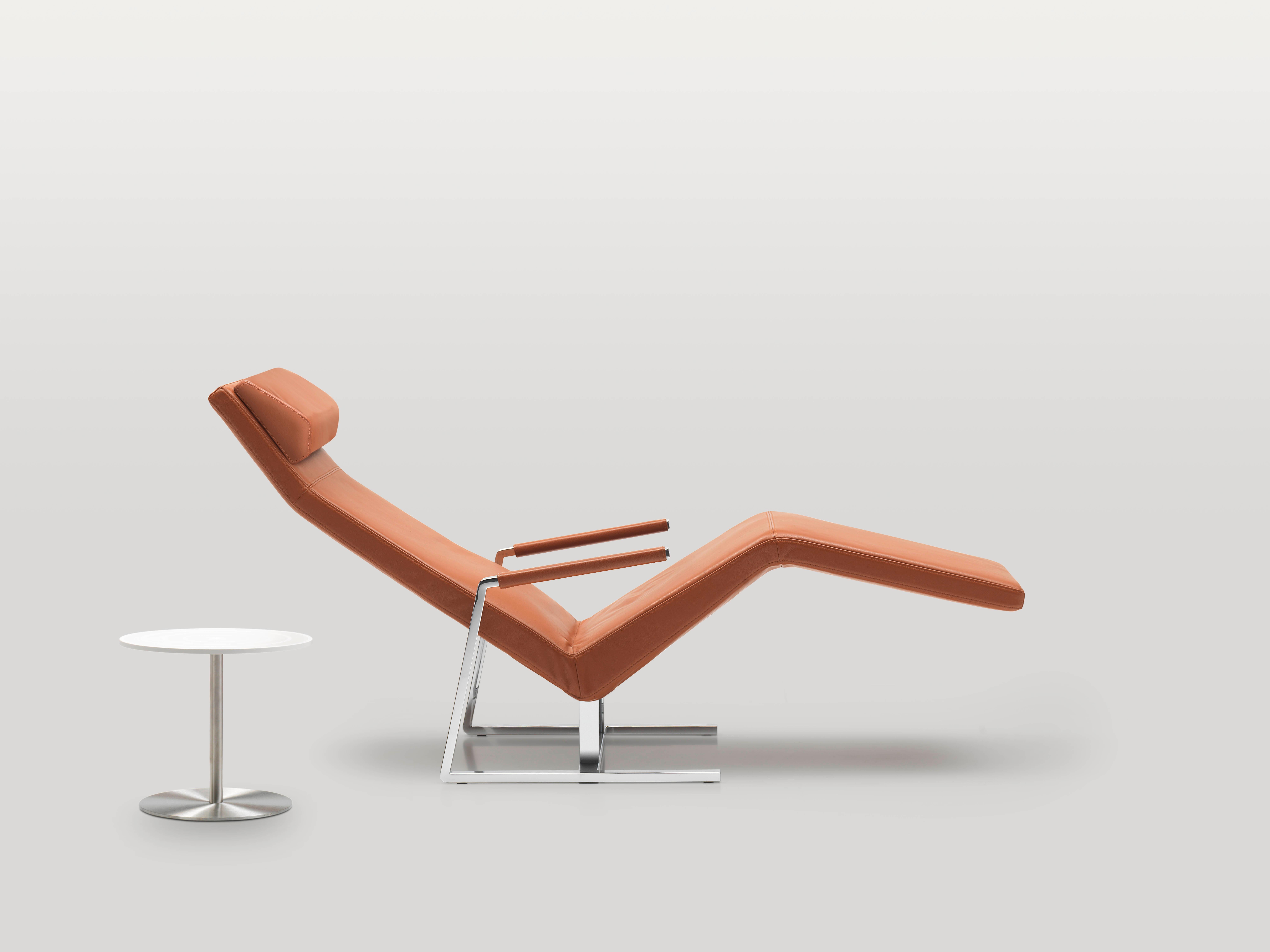 Modern De Sede Smooth Leather Longue Chair by Christophe Marchand For Sale