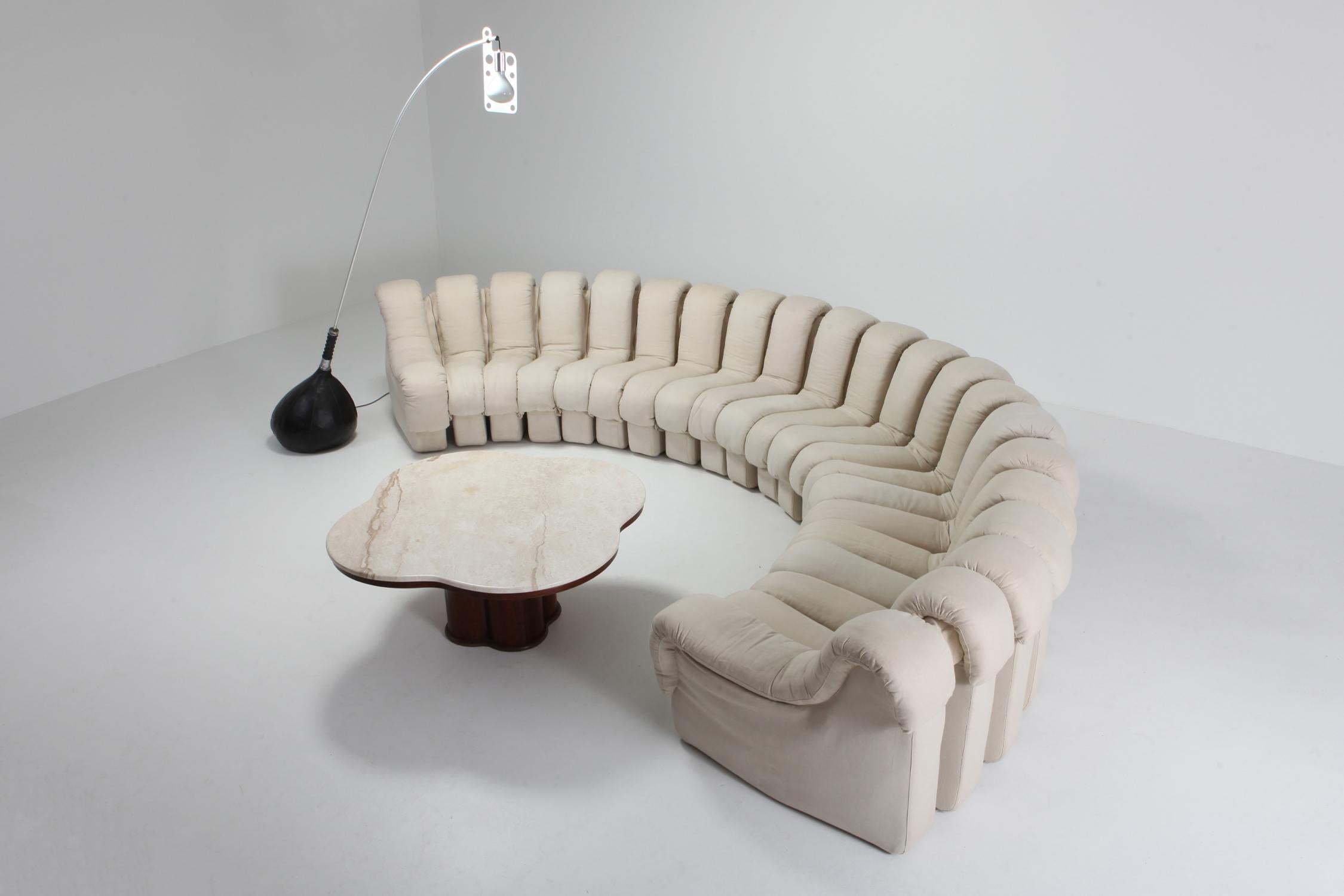 De Sede 'Snake' DS 600 Sectional Beige Linnen Non Stop Sofa 5