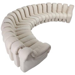 De Sede 'Snake' DS 600 Sectional Beige Linnen Non Stop Sofa