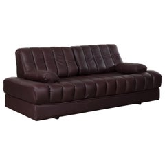 De Sede Sofa, Daybed and Loveseat DS85 in Aubergine Brown Leather, Switzerland