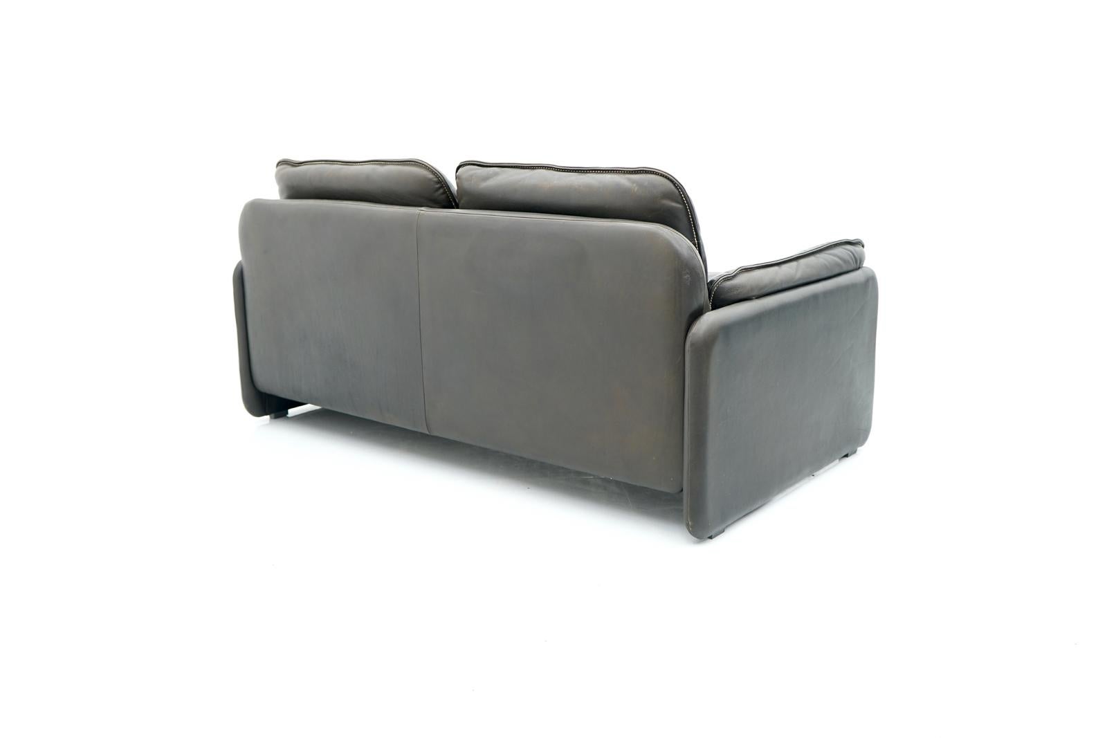 De Sede Sofa DS 61 in Dark Brown Leather, 1960s In Good Condition For Sale In Frankfurt / Dreieich, DE