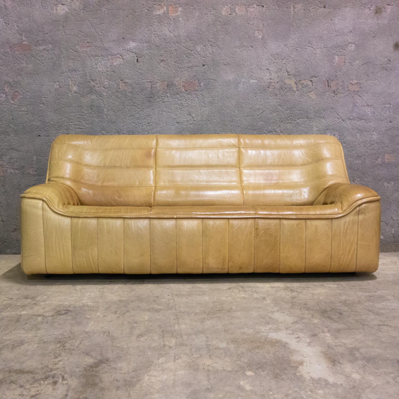Mid-Century Modern De Sede Sofa Model Ds84, Brown Leather, Switzerland, Swiss Made, 1970s