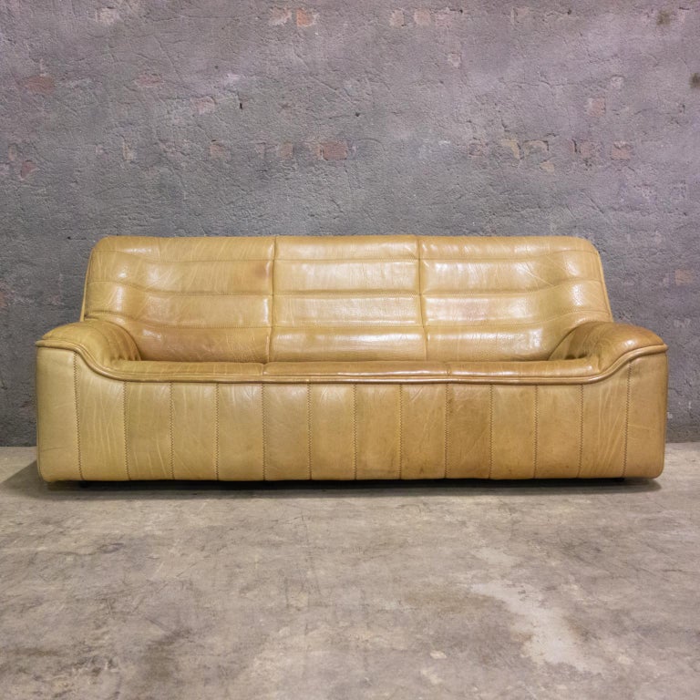 De Sede Sofa Model Ds84, Brown Leather, Switzerland, Swiss Made, 1970s at 1stdibs