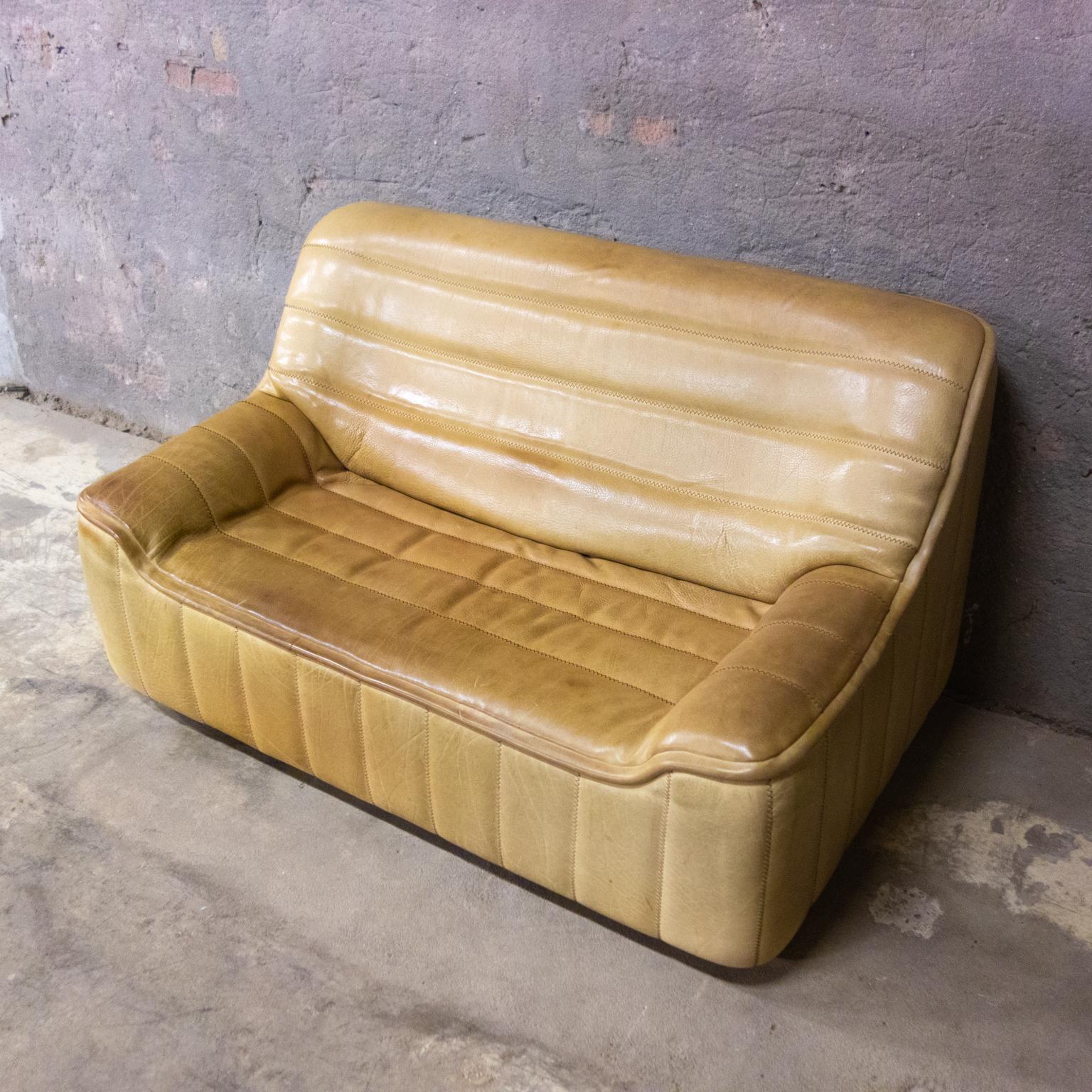 Mid-Century Modern De Sede Sofa Model DS84, Brown Leather, Switzerland, Swiss Made, 1970s