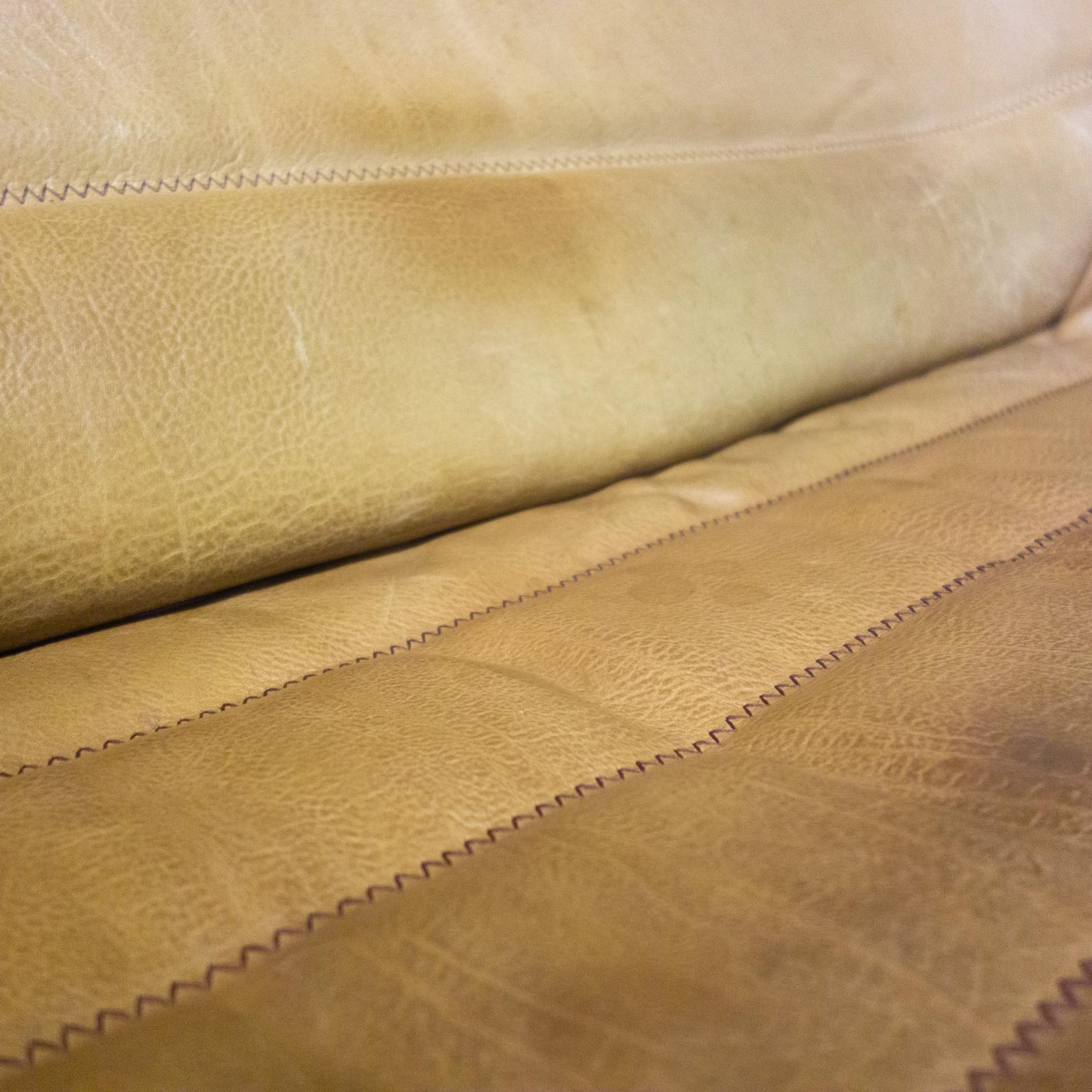 Late 20th Century De Sede Sofa Model DS84, Brown Leather, Switzerland, Swiss Made, 1970s