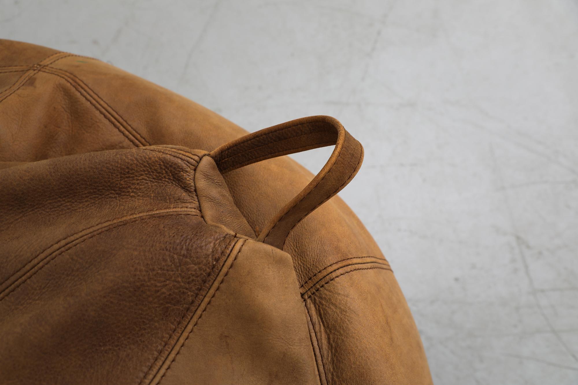 De Sede Style Leder Patchwork Sitzsack oder Pouf 2