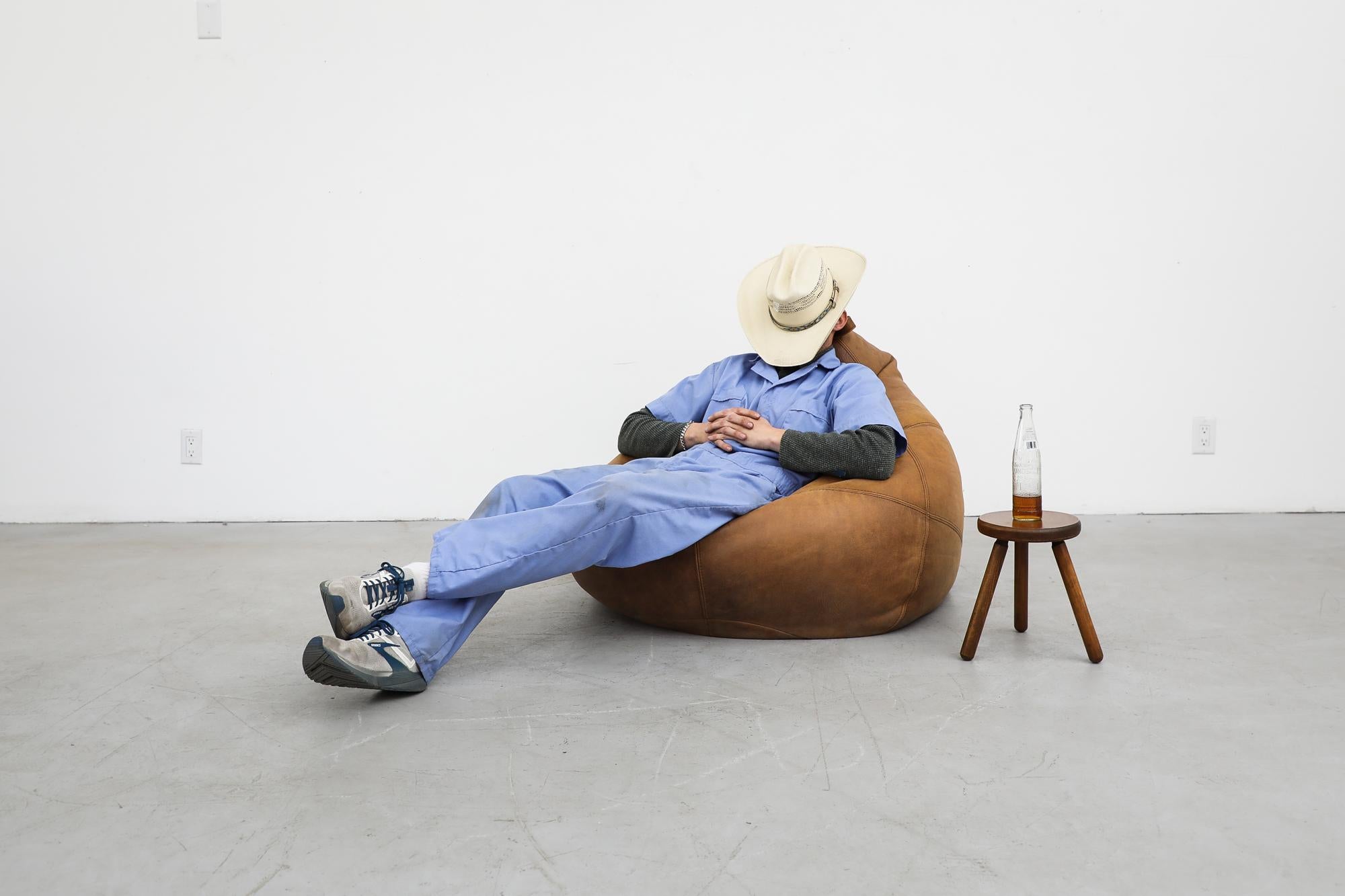 sitzsack leder braun