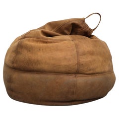 De Sede Style Leather Patchwork Bean Bag or Pouf