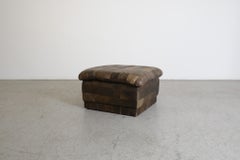 De Sede Style Multi-Toned Leather Patchwork Ottoman