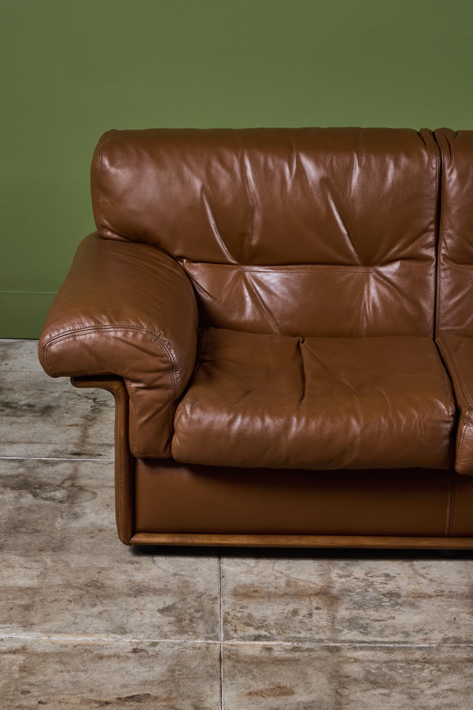 De Sede Style Three Seater Leather Sofa 4