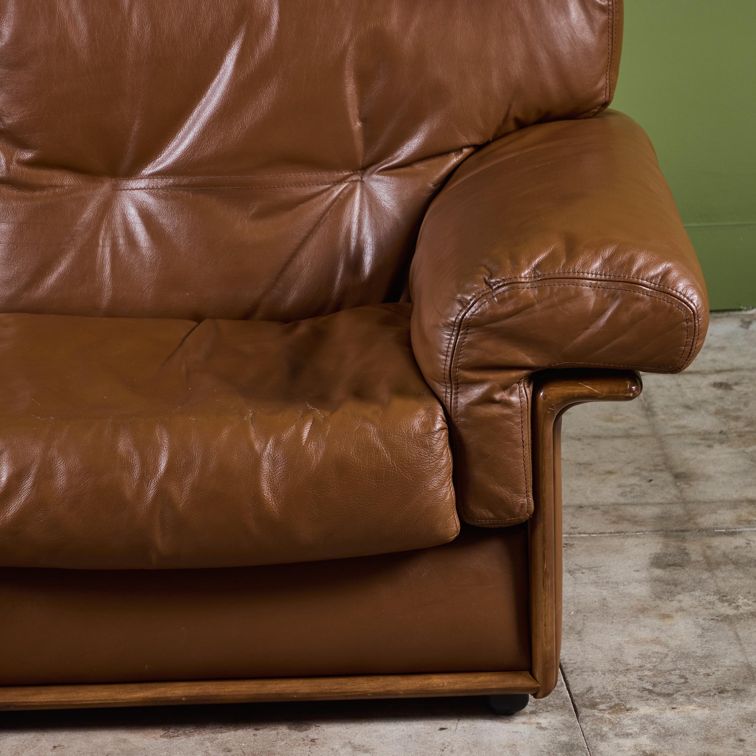 De Sede Style Three Seater Leather Sofa 5