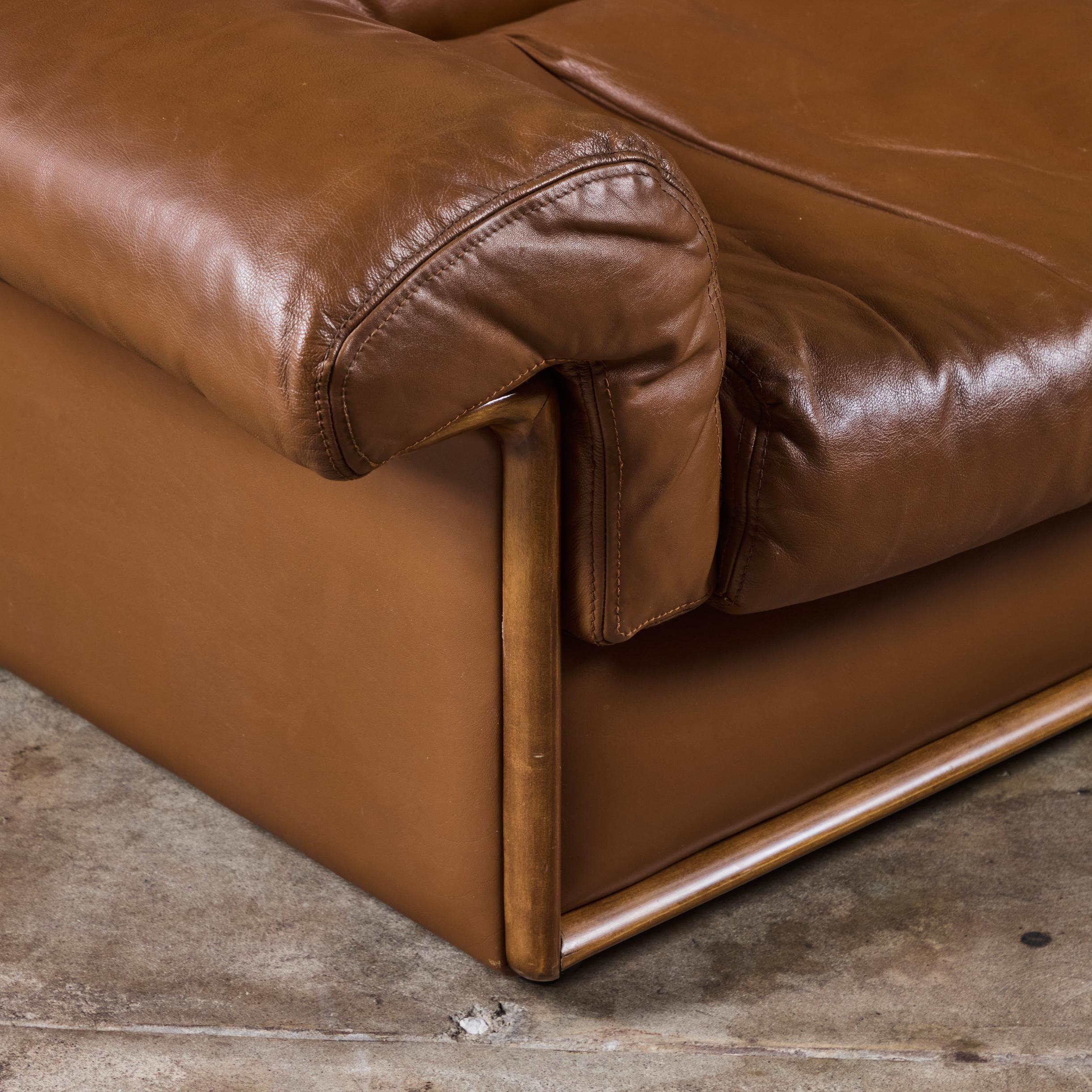 De Sede Style Three Seater Leather Sofa 6