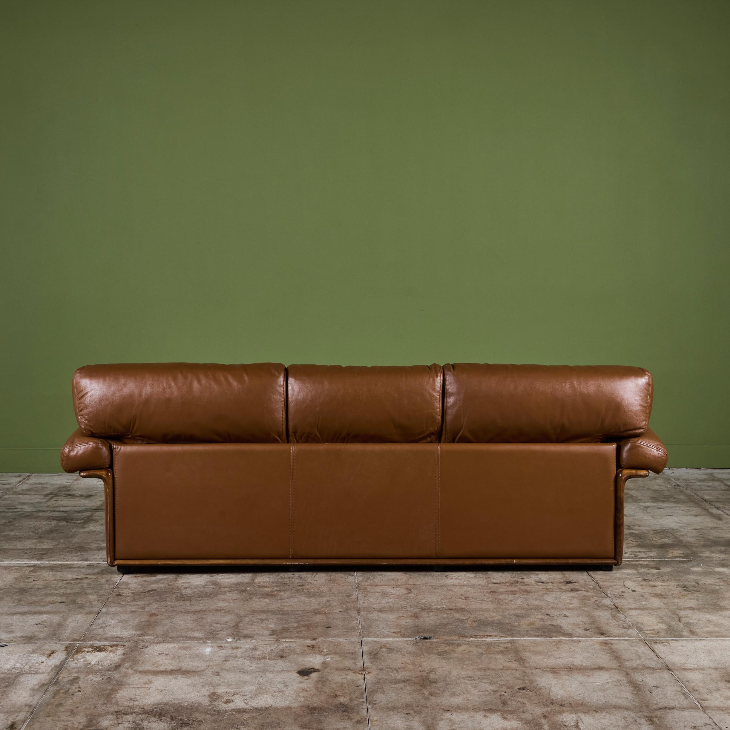 De Sede Style Three Seater Leather Sofa 3