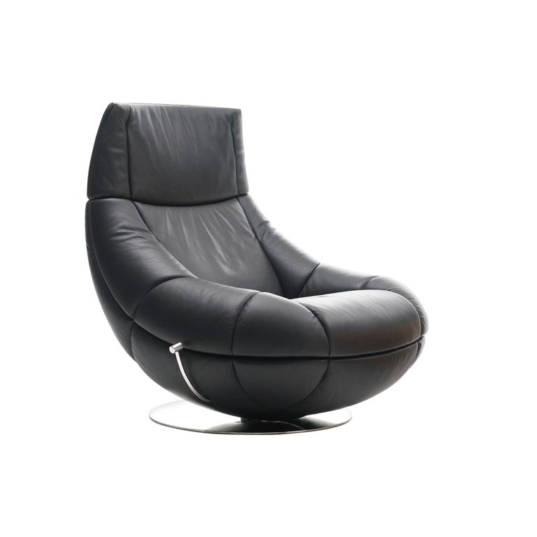 For Sale: Black De Sede Swivel Lounge Chair by Hugo de Ruite