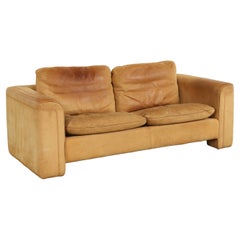 De Sede, Tan Leather Two-Seater Sofa, 1960s