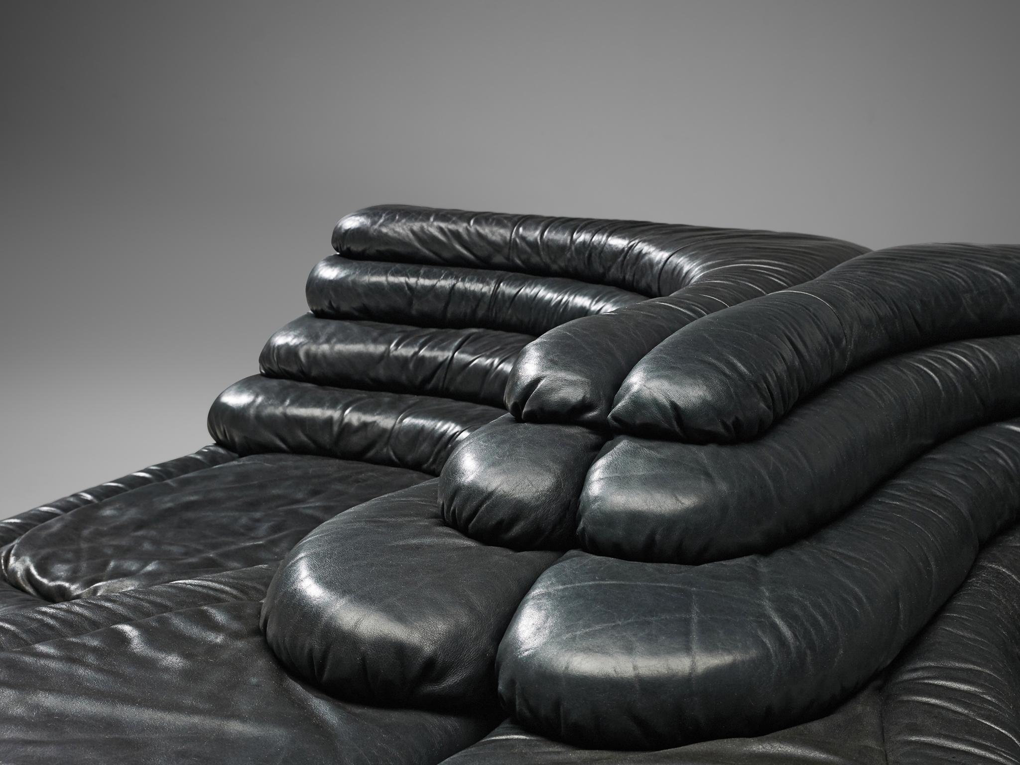 De Sede 'Terrazza' Landscapes in Black Leather by Ubald Klug 4