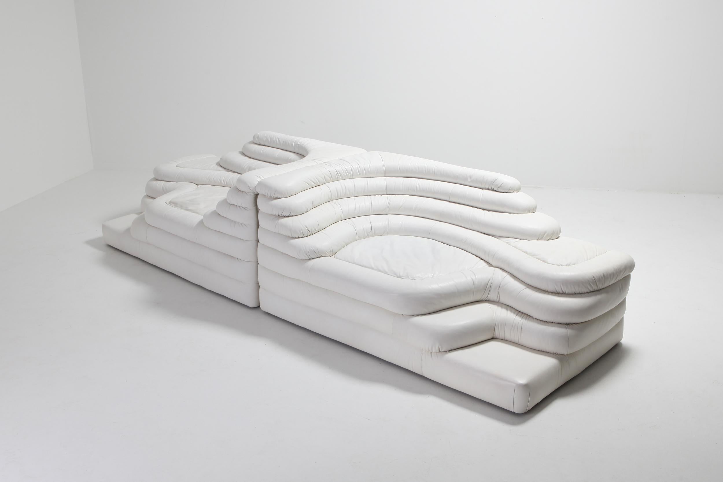 De Sede 'Terrazza' Lounge Chair in White Leather 1972 by U. Klug & Ueli Berger 5