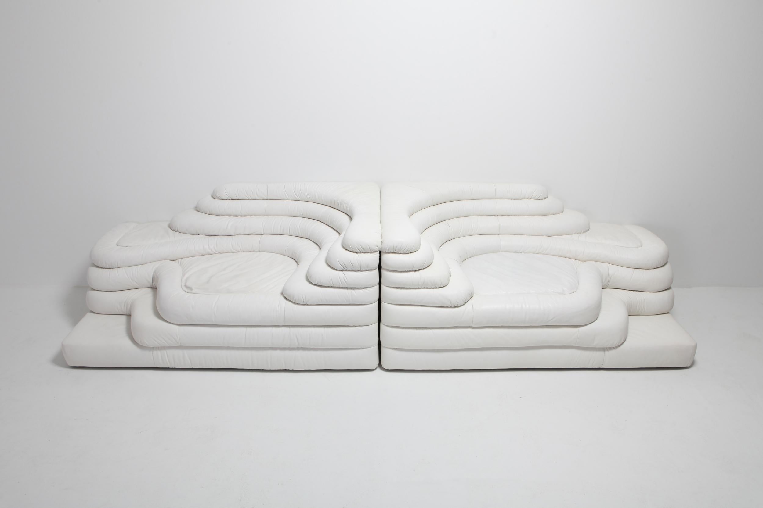 De Sede 'Terrazza' Lounge Chair in White Leather 1972 by U. Klug & Ueli Berger 7