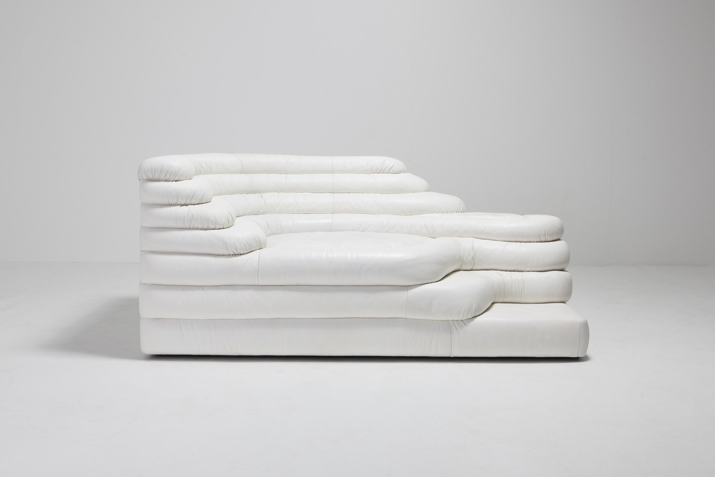 De Sede 'Terrazza' Sofas DS 1025 in White Leather 1972 by U. Klug & Ueli Berger 8
