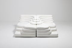 De Sede 'Terrazza' Sofas DS 1025 in weissem Leder 1972 von U. Klug & Ueli Berger