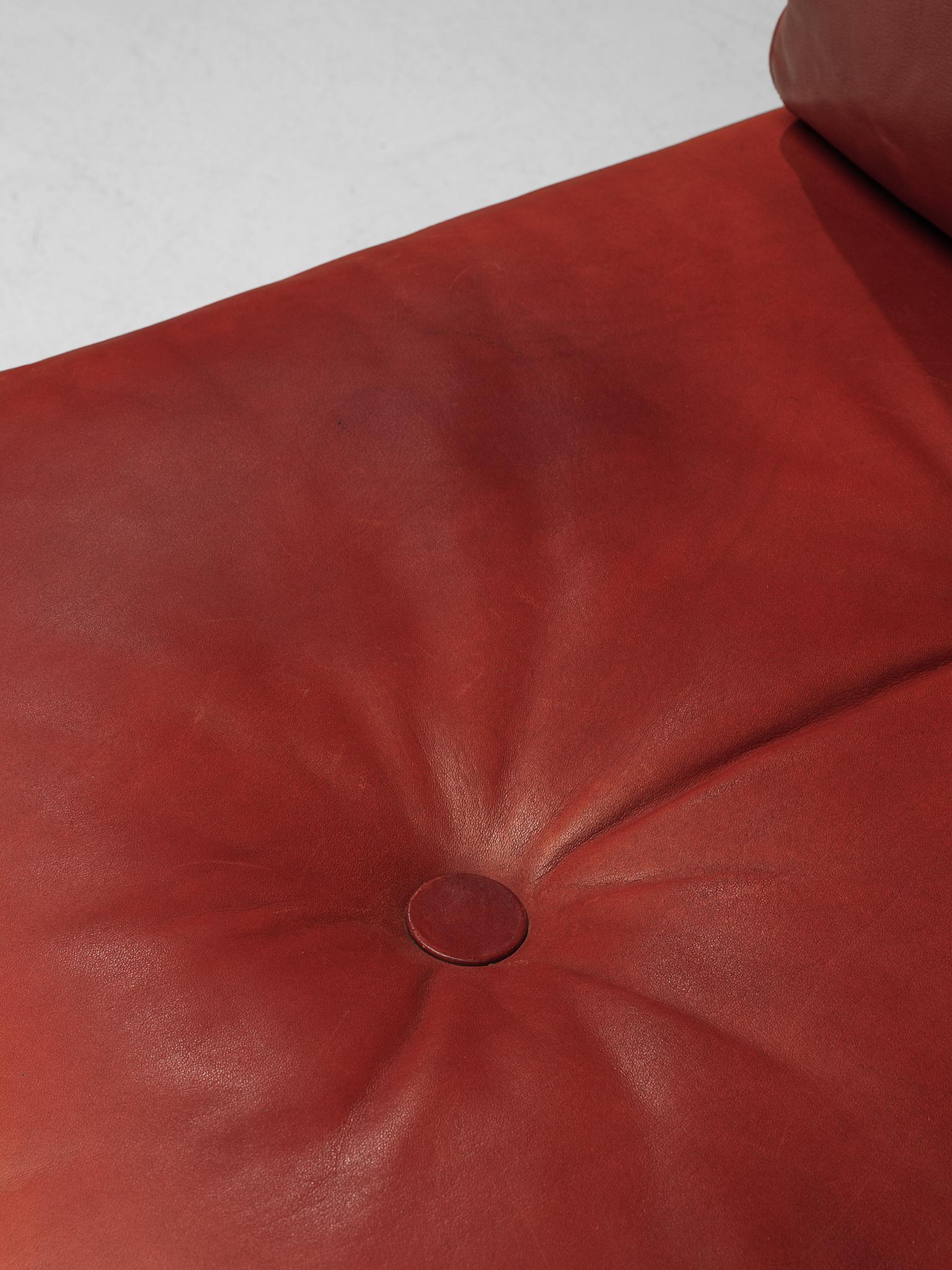 Franz Köttgen for Kill International Three-Seat Sofa in Red Leather 2