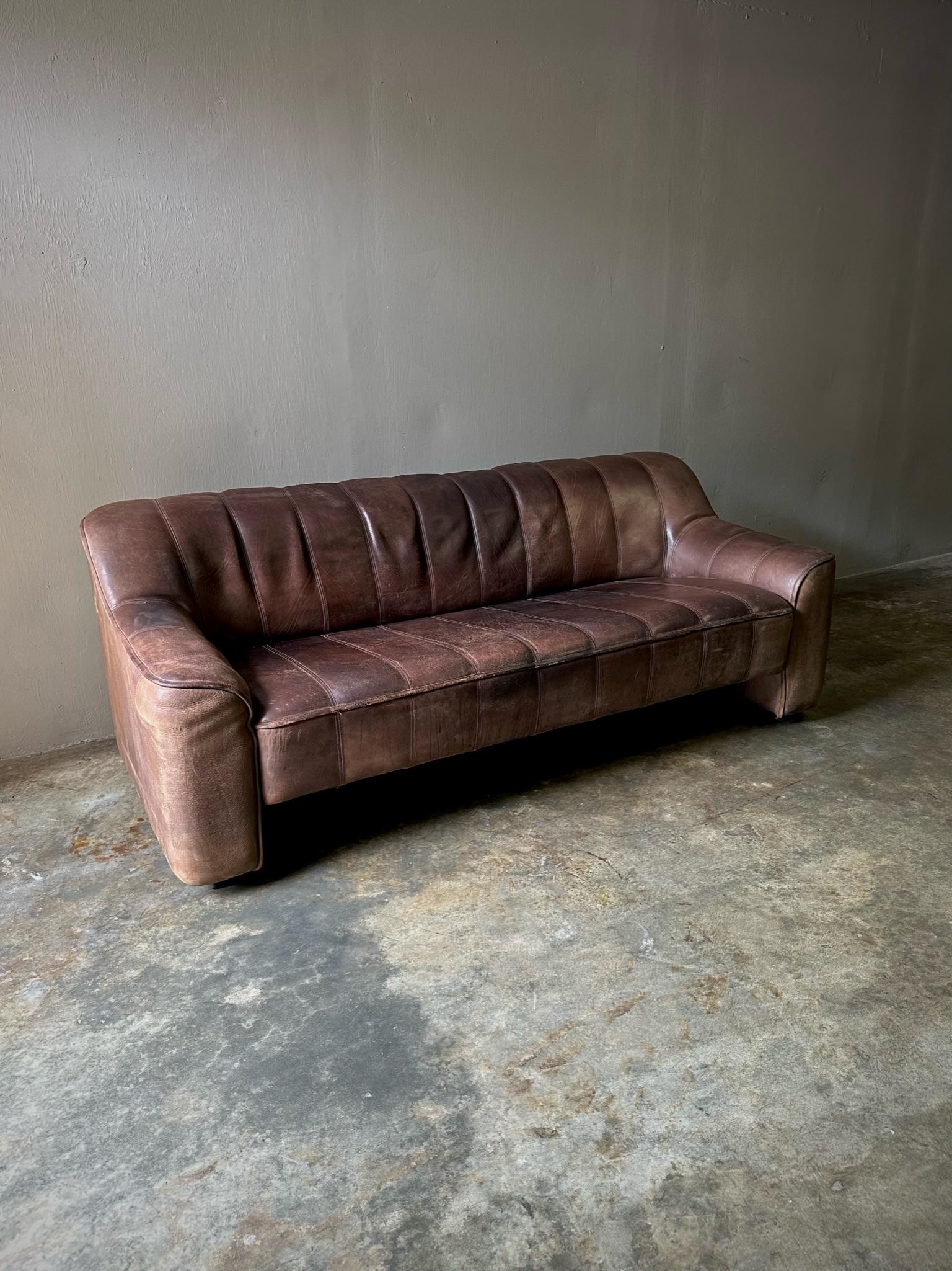 Swiss De Sede Three Seater Sofa For Sale