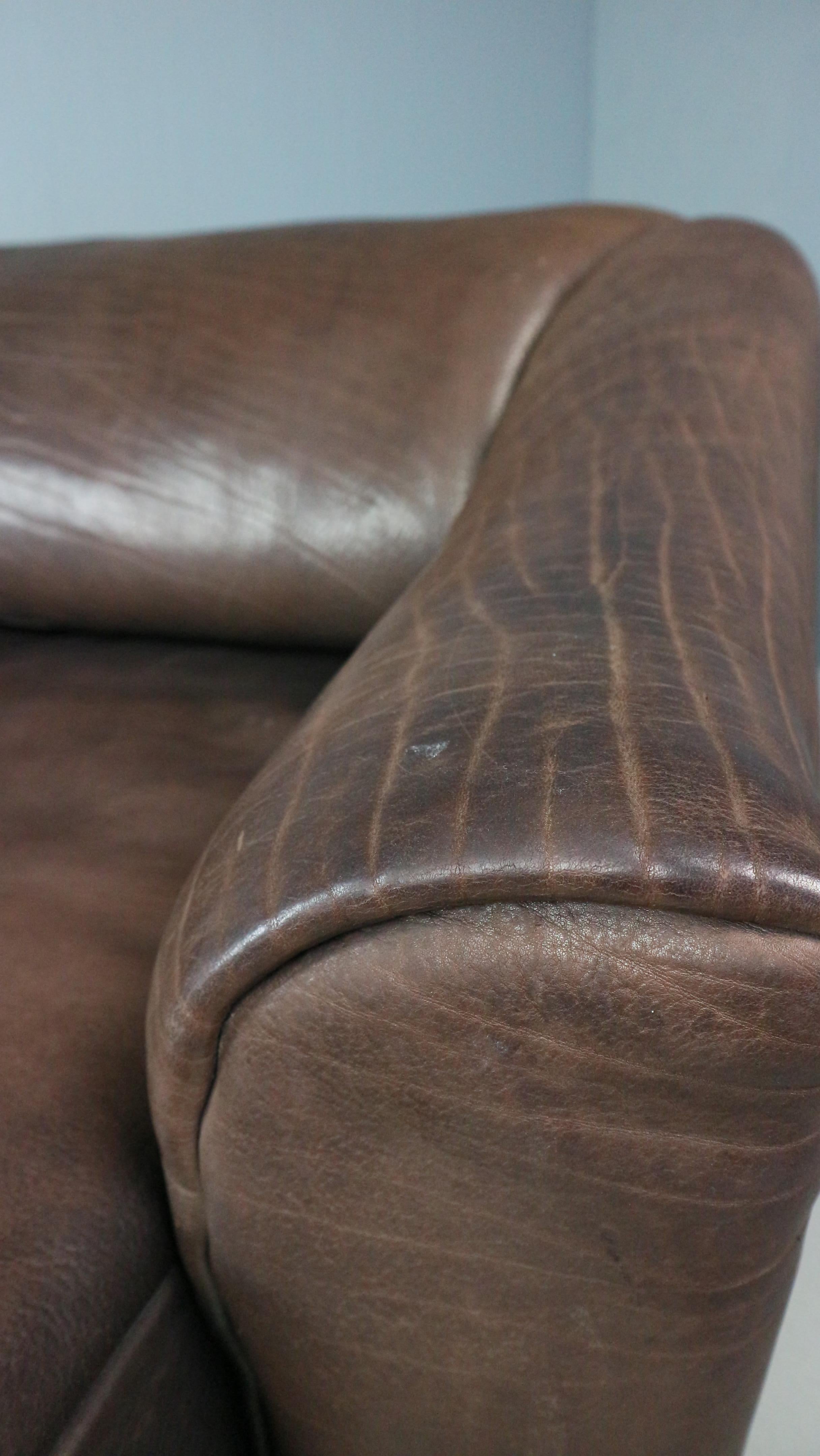 De Sede Two-Seat Sofa, DS47, Patinated Leather 1970s 5