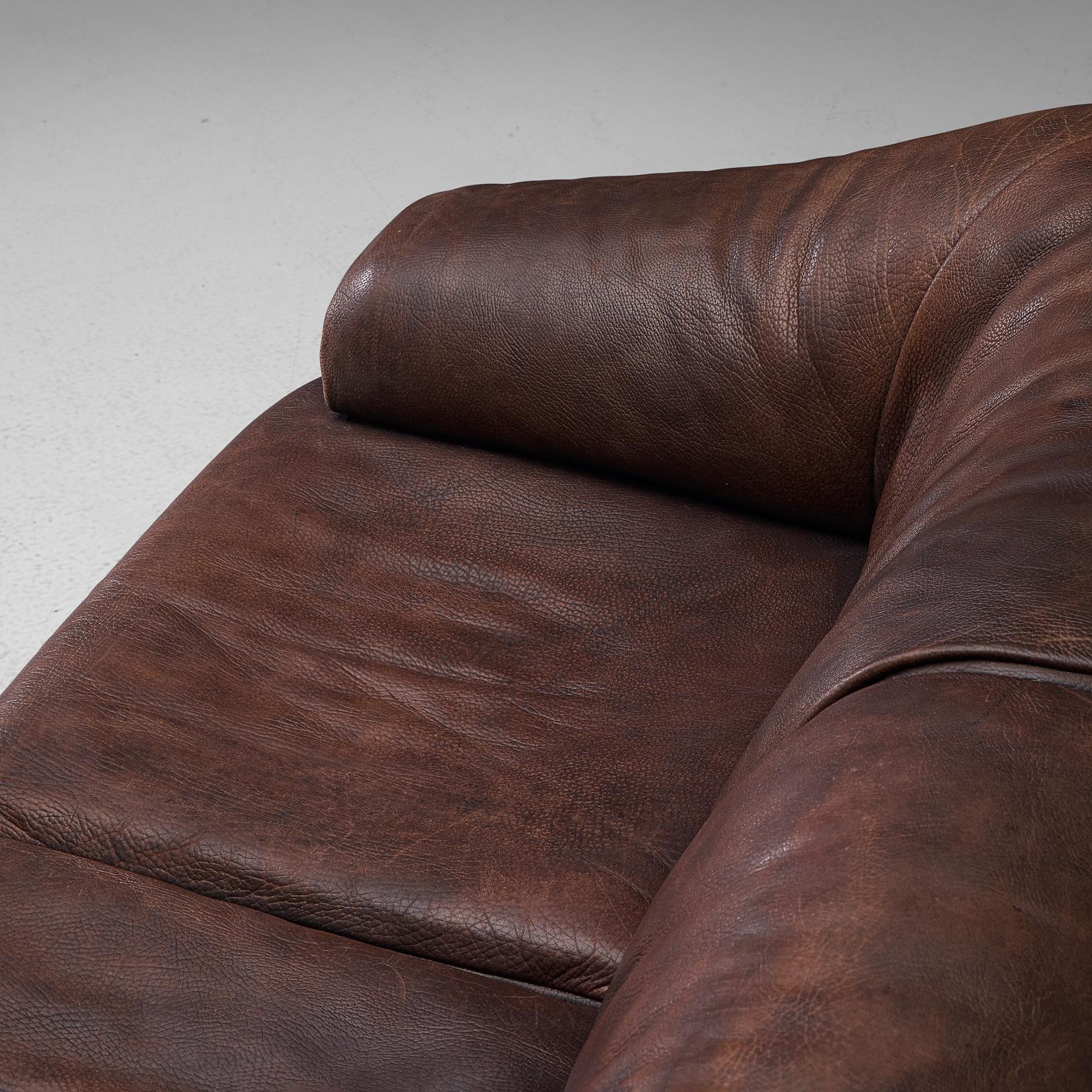 De Sede Sofa in Brown Leather 2