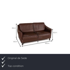 De Sede Two-Seater Leather Sofa Brown Couch