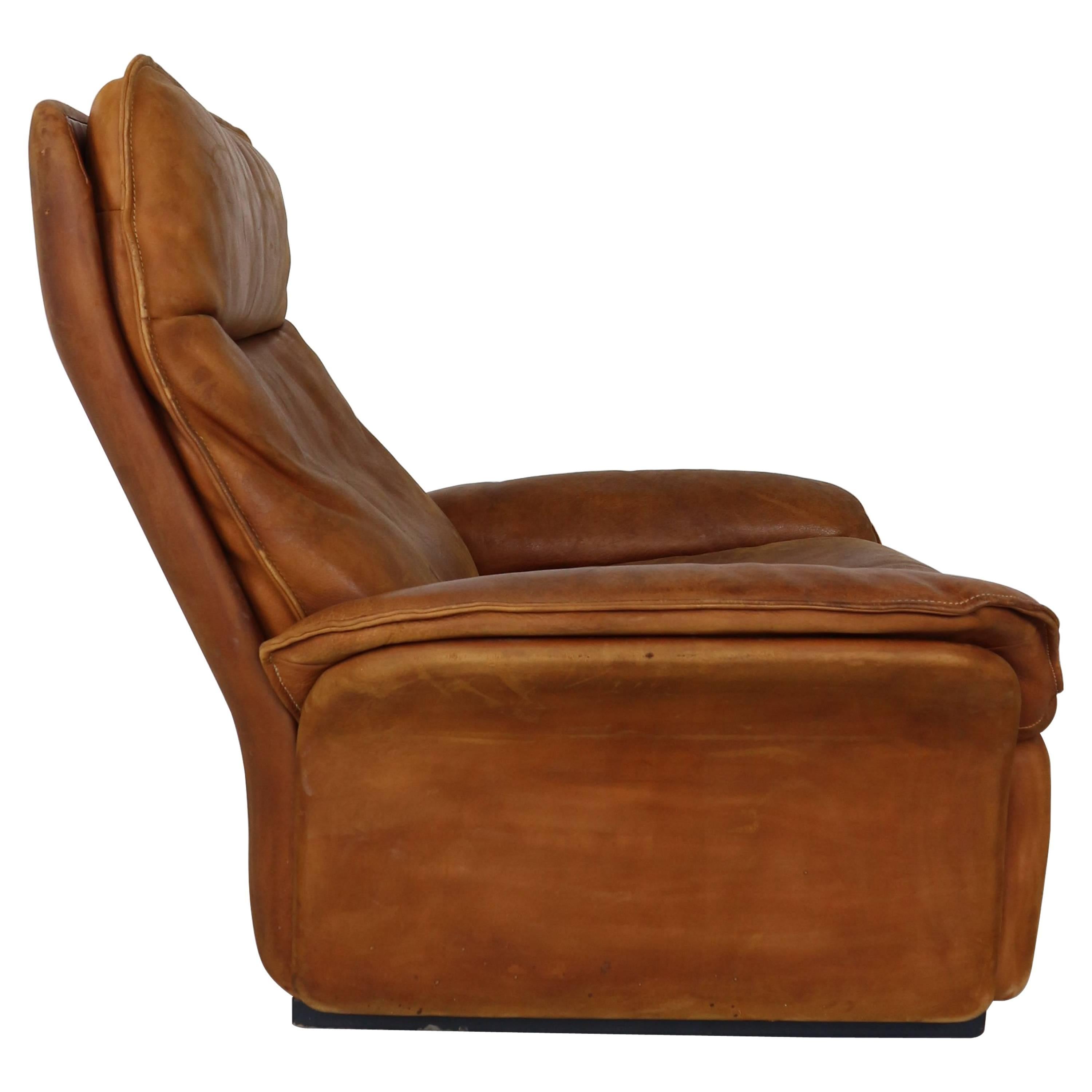 De Sede Vintage Cognac Leather Lounge Chair, 1970s