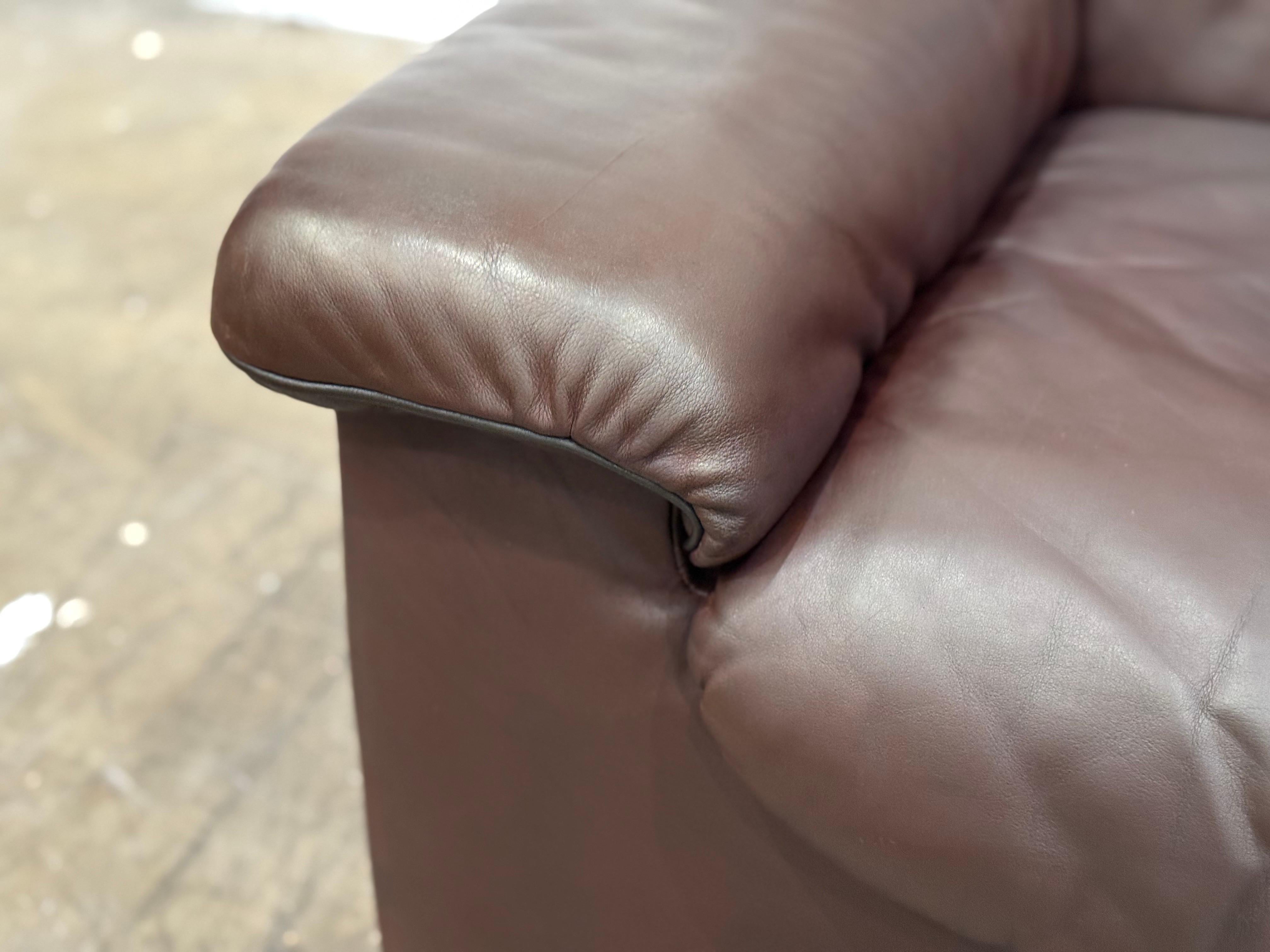 De Sede Vintage Leather Lounge Chair - Ds63 - Chocolate Brown Patinated Leather For Sale 7