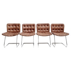 De Sede Vintage RH-304 Cognac Leather Dining Chairs by Robert Hausmann, 1970s