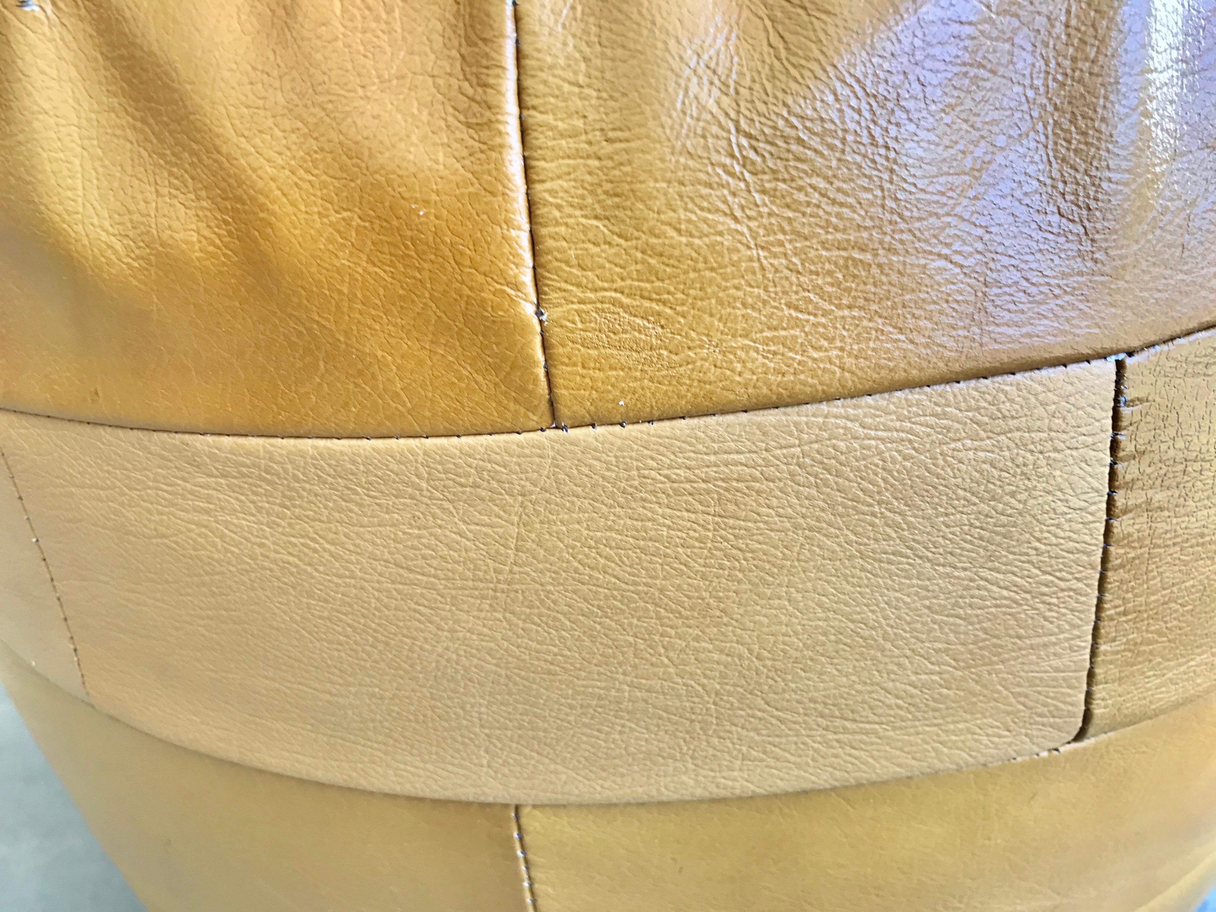 De Sede Yellow Leather Patchwork Ottomans 8