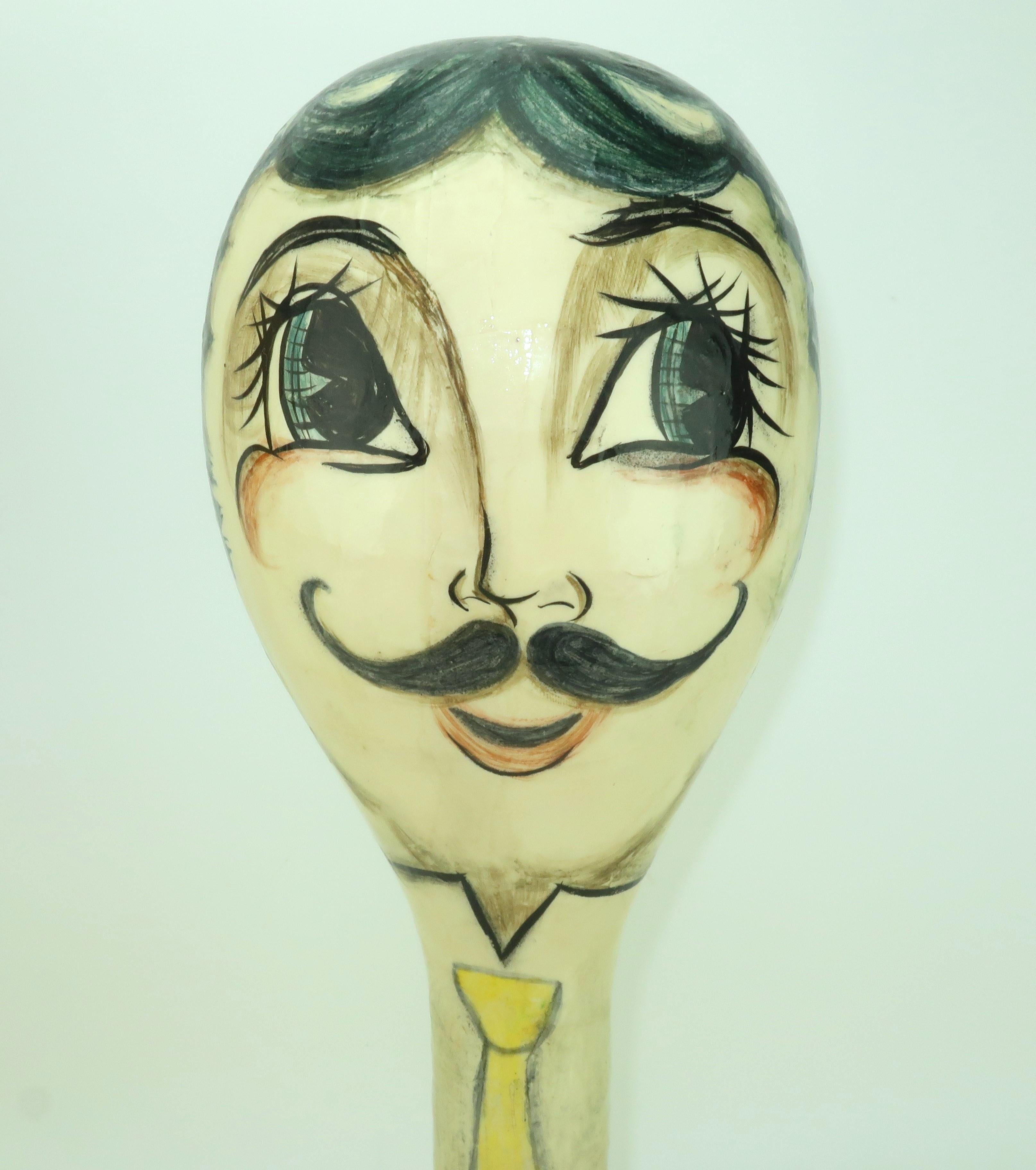DE SELA Mexican Folk Art Papier Mache Heads For Sale 4