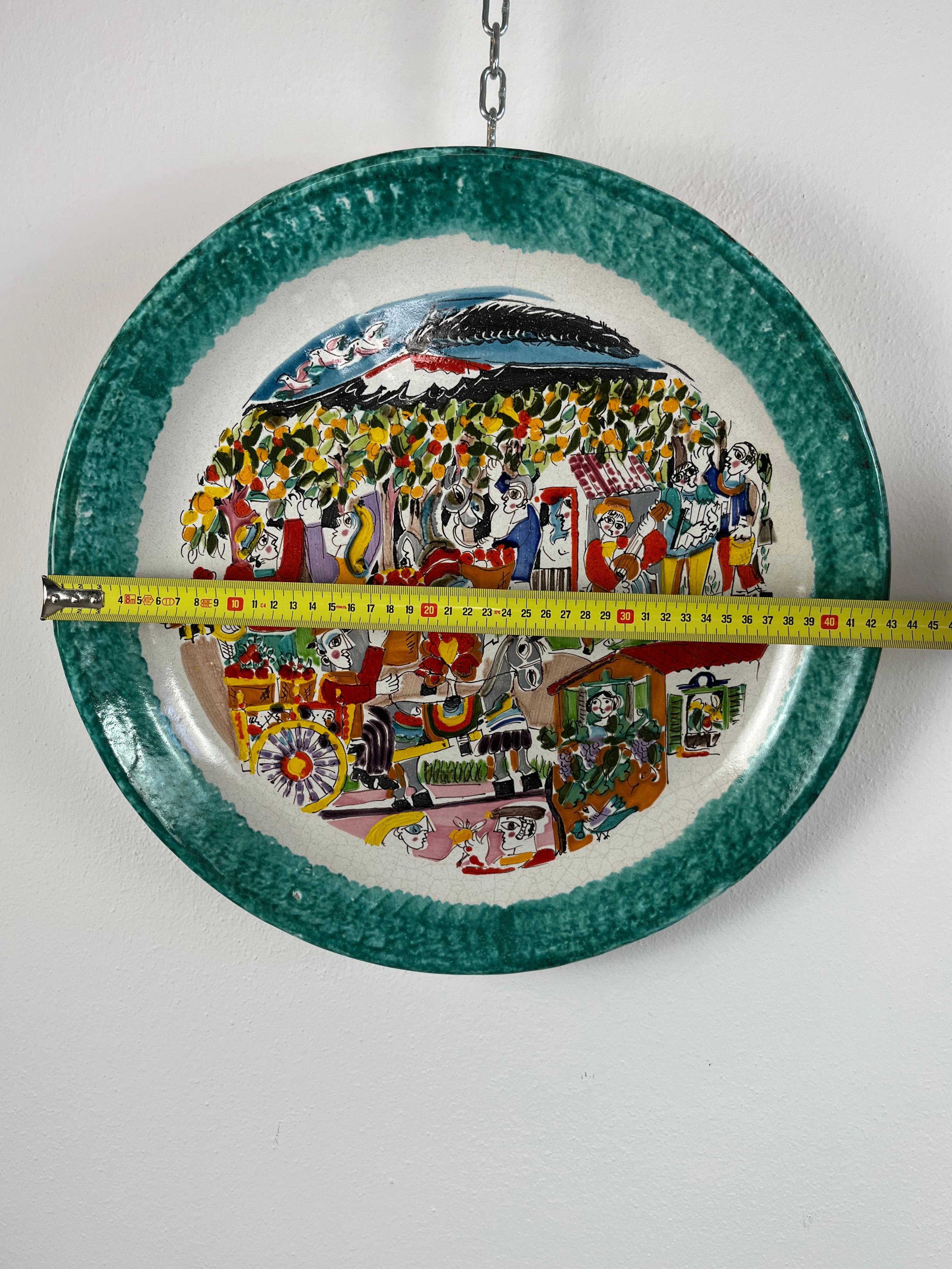 De Simone Ceramic Plate, Italy, 1960s For Sale 5