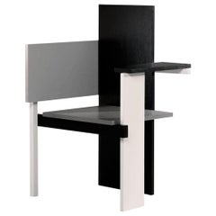 De Stijl Berlin Chair Designed in 1923 by Gerrit Rietveld