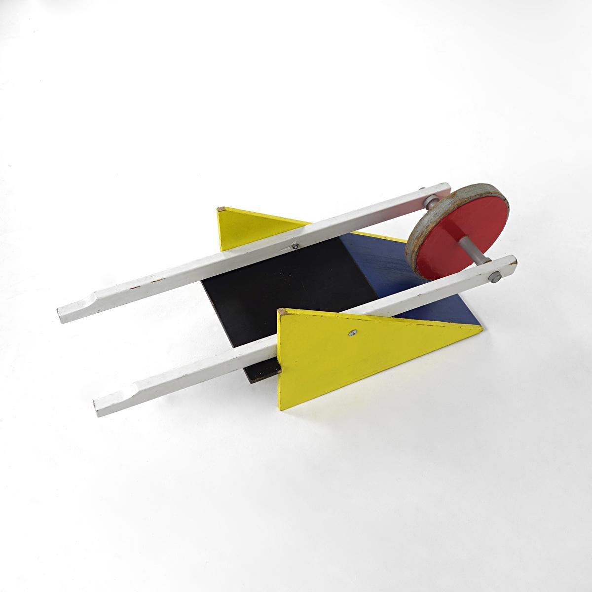 De Stijl Children's Wheelbarrow Designed by Gerrit Rietveld for Van De Groenekan For Sale 2
