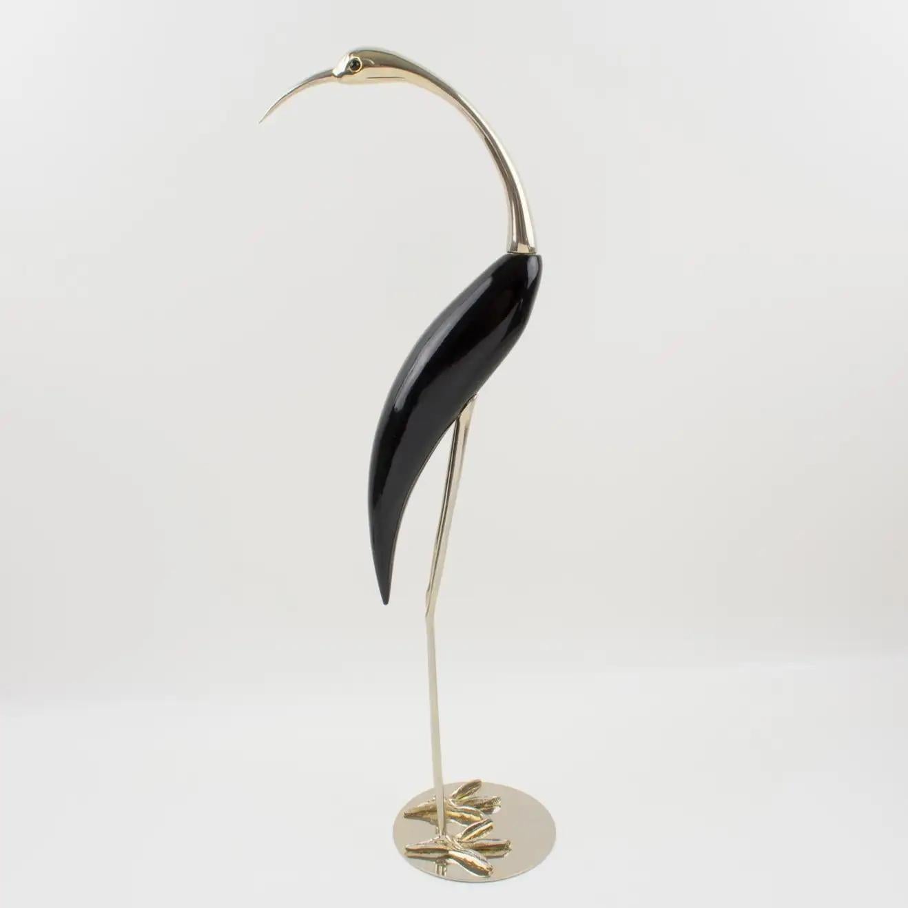 De Stijl Firenze Wood and Silvered Metal Bird Sculpture, a pair, Italy 1970s 4