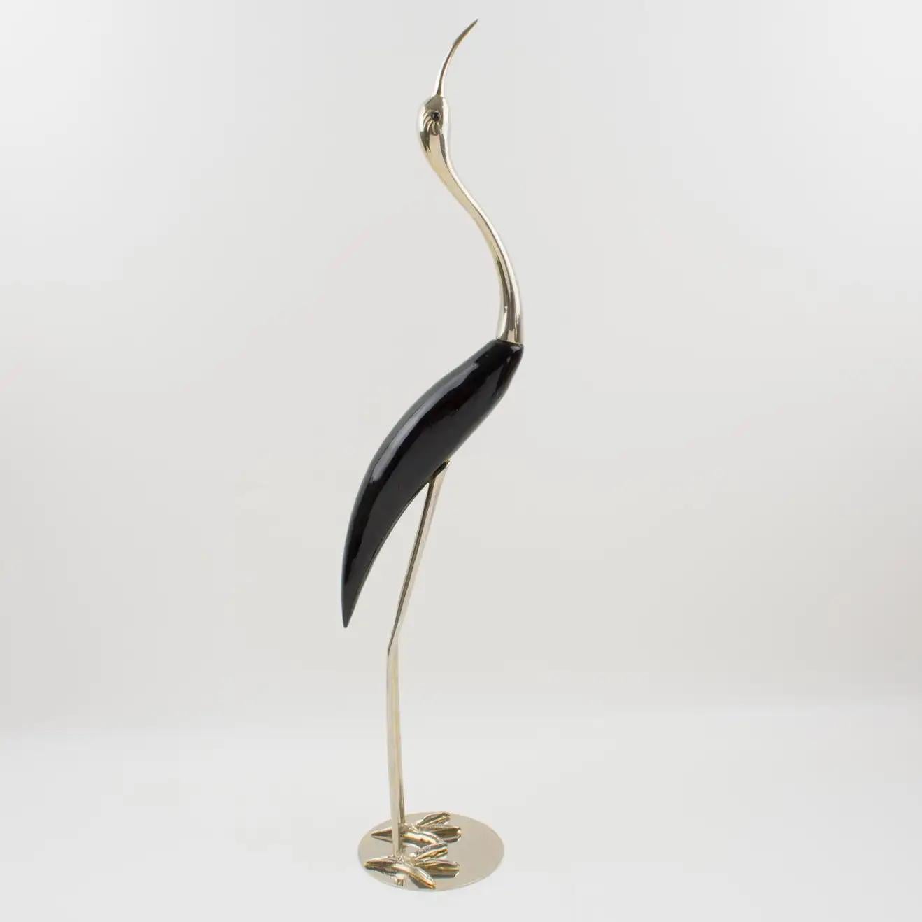 De Stijl Firenze Wood and Silvered Metal Bird Sculpture, a pair, Italy 1970s 5