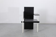 Berlin Chair by Gerrit Rietveld, Lacquered Wood, Art Deco, 1923