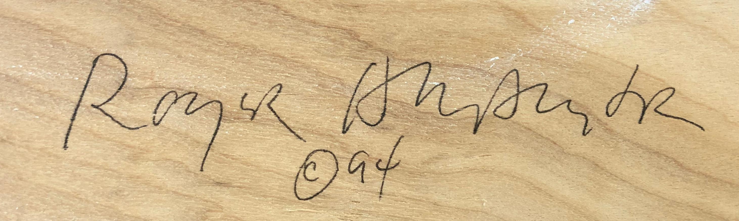 De Stijl Mondrian Style Console Table and Mirror, Signed, 1994 In Good Condition In Culver City, CA