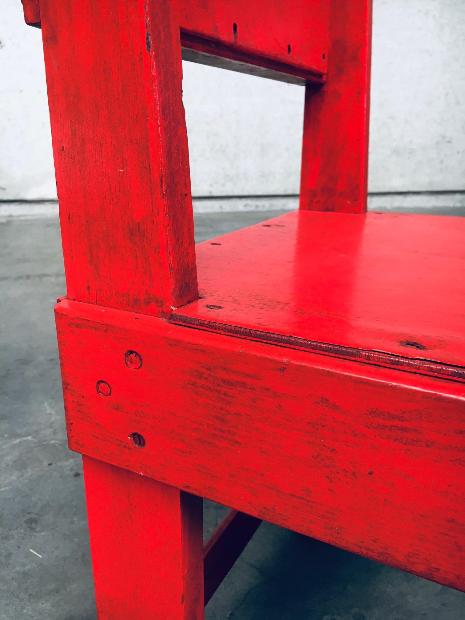 De Stijl Movement Design Red Chair Attributed to Jan Wils, 1920's Netherlands For Sale 8